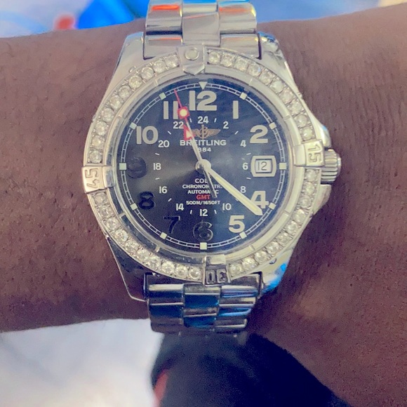 Breitling Colt GMT Date Diamond bezel for $3000